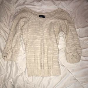 White Crop Sweater